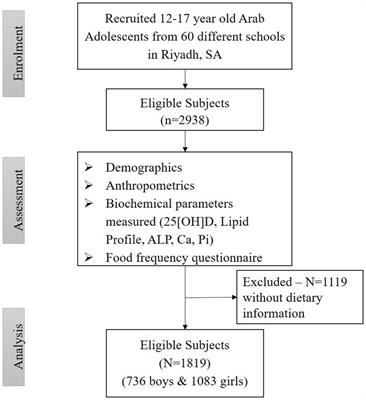 Association of bone mineralization markers with dietary nutrient intake in adolescents with and without biochemical osteomalacia